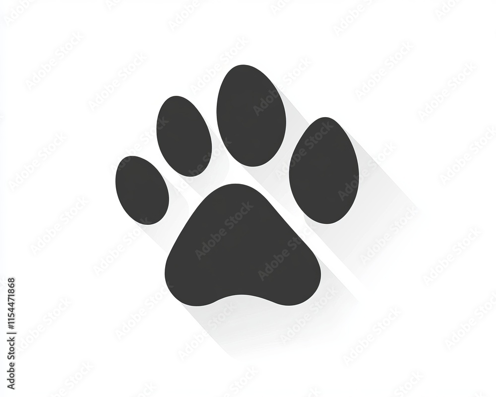 Paw icon. Dog, cat paw icon. Zoo, vet logo element. Paw print modern symbol Paw icon. Dog, cat paw icon. Zoo, vet logo element. Paw print modern symbol