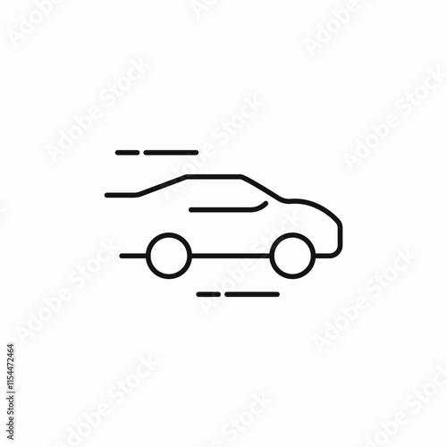 fast car icon sign vector