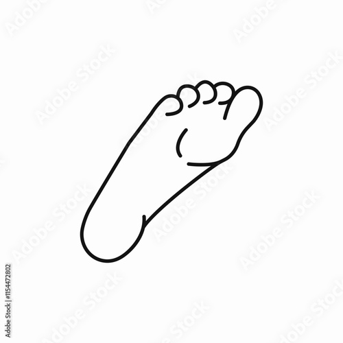 foot heel icon sign vector