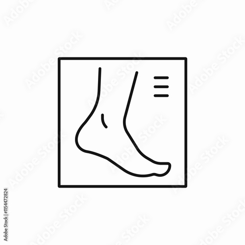 foot x ray icon sign vector