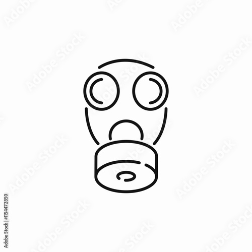 gas mask icon sign vector