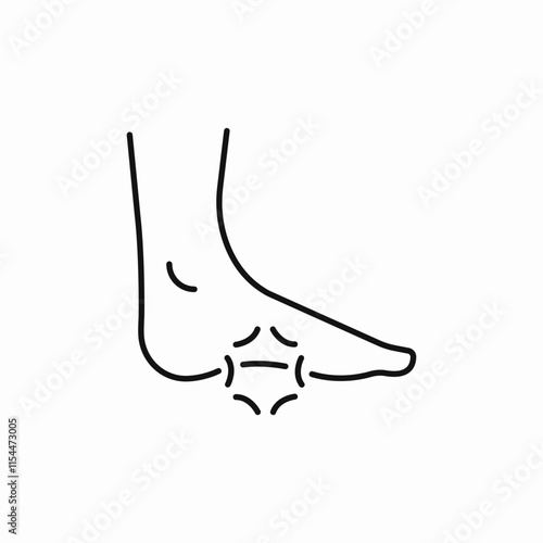 heel pain icon sign vector