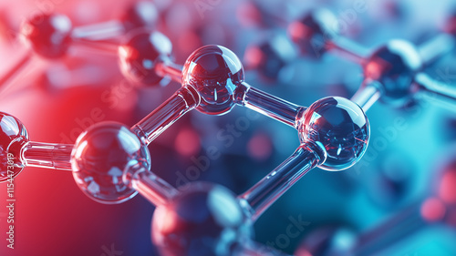 Abstract generic transparent molecules structure
