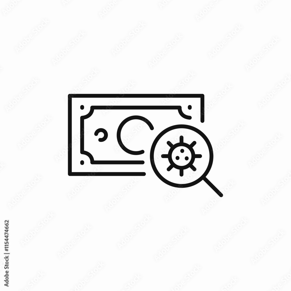 money bacteria icon sign vector money bacteria icon sign vector