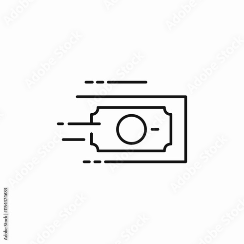 money fast transfer icon sign vector