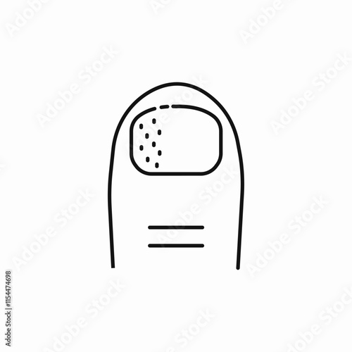 nail fungus icon sign vector