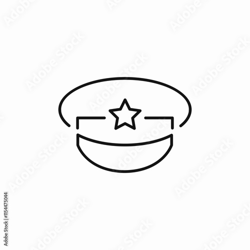 soldier cap icon sign vector