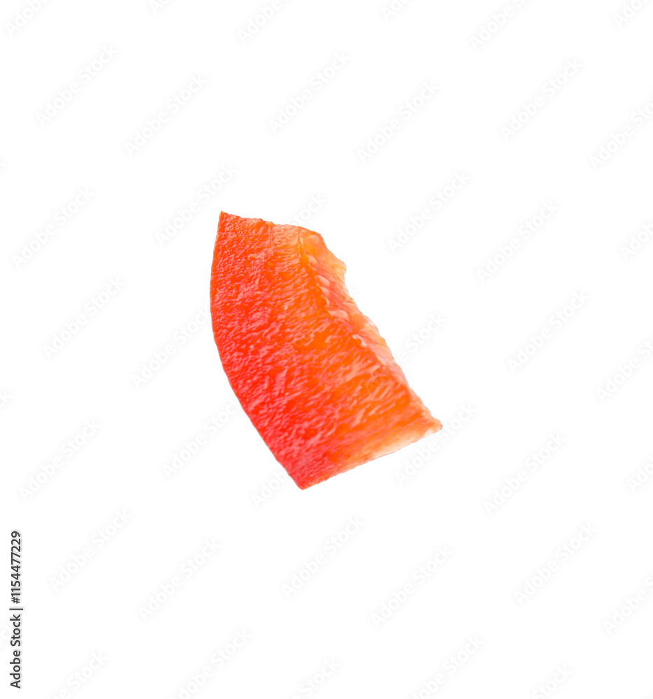 Piece of bell pepper isolated on white Piece of bell pepper isolated on white
