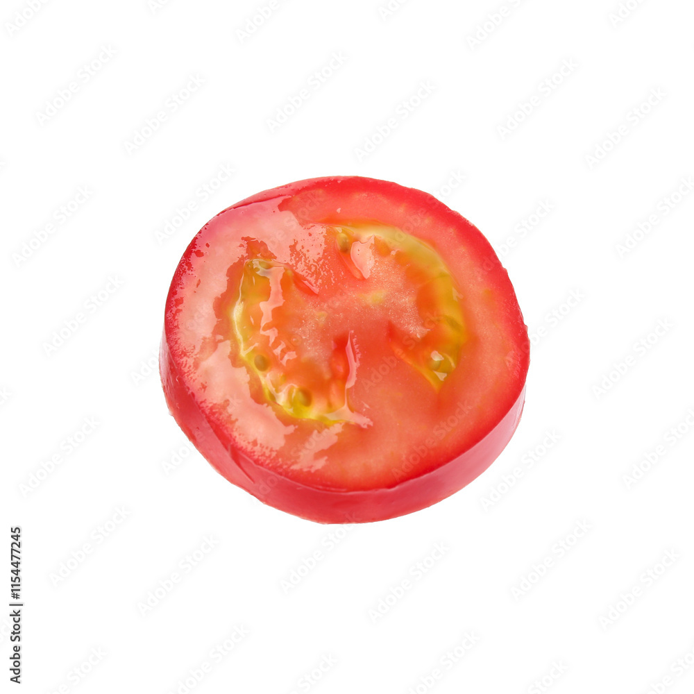 Half of ripe tomato isolated on white Half of ripe tomato isolated on white