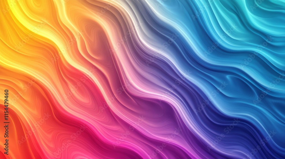 Obraz premium Vibrant Abstract Gradient Waves in Multicolor Fluid Design