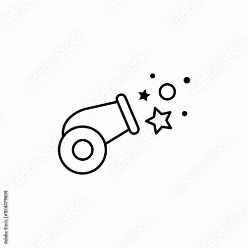 fireworks gun icon sign vector