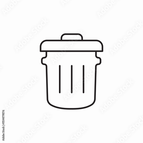 garbage bin delete icon sign vector