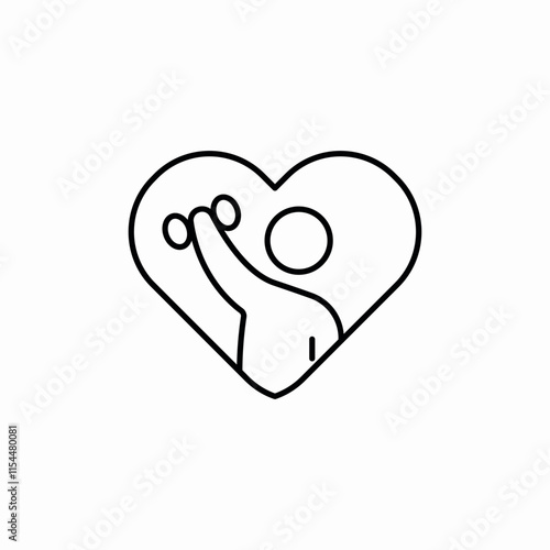 gym heart care icon sign vector