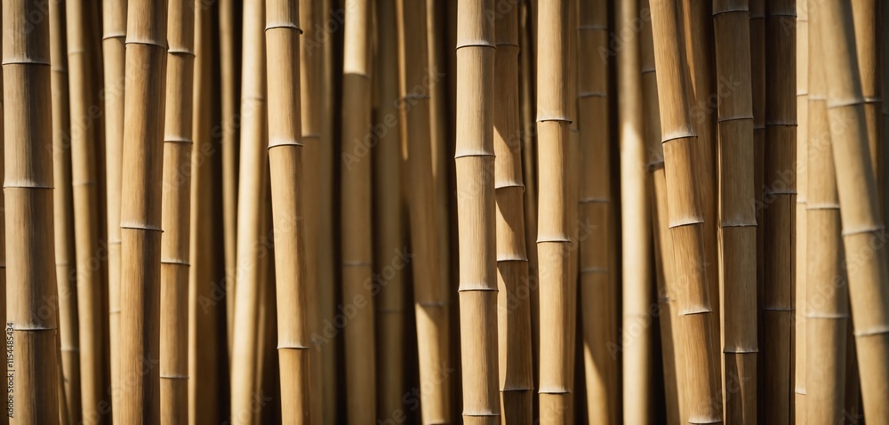 Naklejka premium Bamboo Stalks Pattern Texture Background