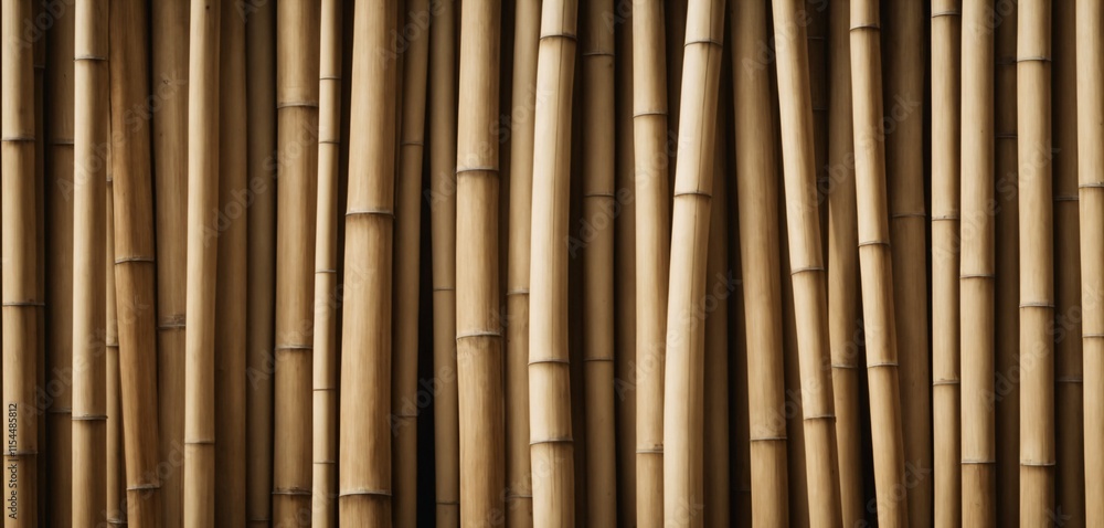 Naklejka premium Bamboo Stalks Pattern Texture Background