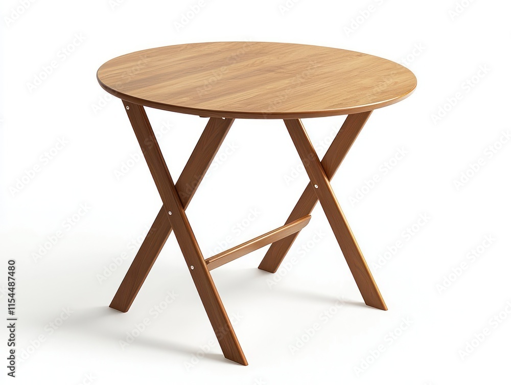 A caramel-colored gateleg table isolated on a white background, perfect for small dining spaces. A caramel-colored gateleg table isolated on a white background, perfect for small dining spaces.