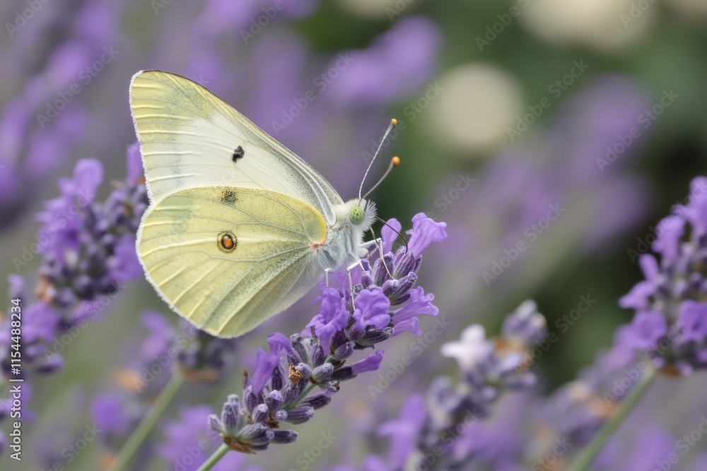 A butterfly landing on lavender, shallow depth of field, soft afternoon lighting A butterfly landing on lavender, shallow depth of field, soft afternoon lighting