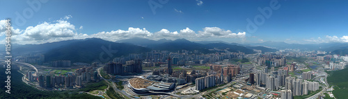 Aerial View of Hong Kong Cityscape photo