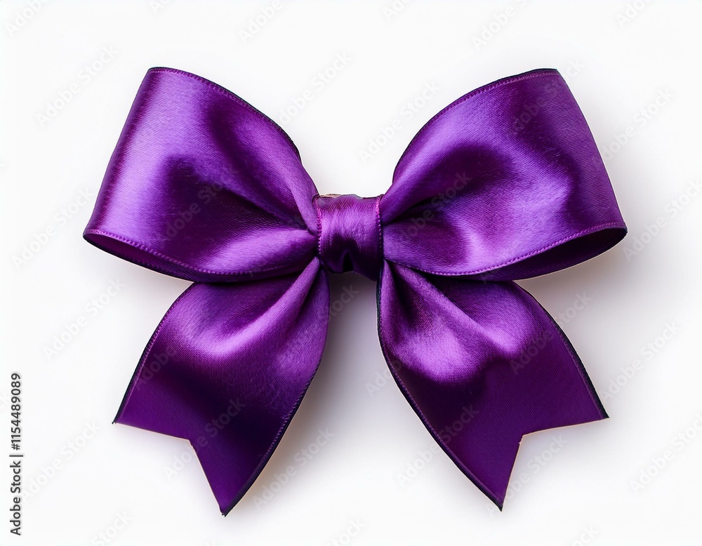 purple bow for gift wrapping top view flat lay design festive ribbon bow isolated on white background elegant and decorative purple bow for presents holiday gift wrapping or crafts purple bow for gift wrapping top view flat lay design festive ribbon bow isolated on white background elegant and decorative purple bow for presents holiday gift wrapping or crafts