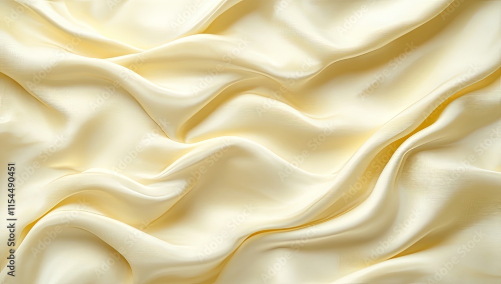 Obraz premium Elegant Creamy Yellow Silk Fabric Texture Background