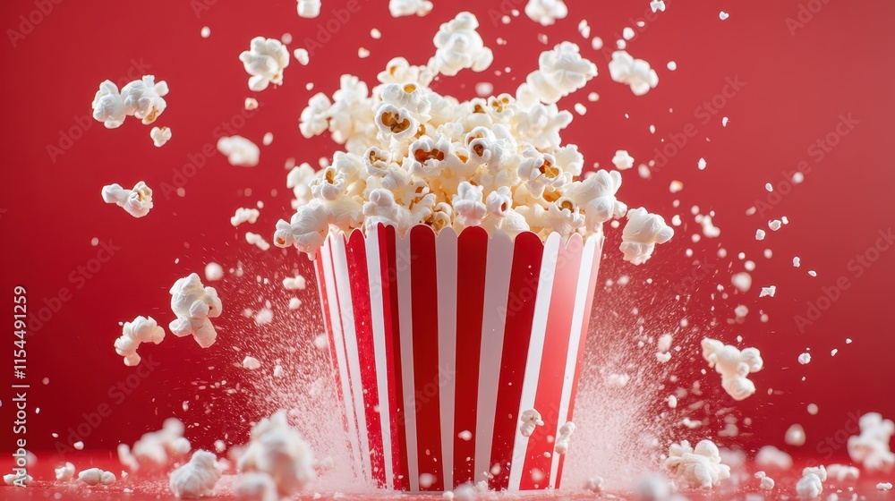 A visually appealing scene of a classic popcorn bucket overflowing with fluffy kernels, conveying a sense of abundance and delight to the observer. A visually appealing scene of a classic popcorn bucket overflowing with fluffy kernels, conveying a sense of abundance and delight to the observer.