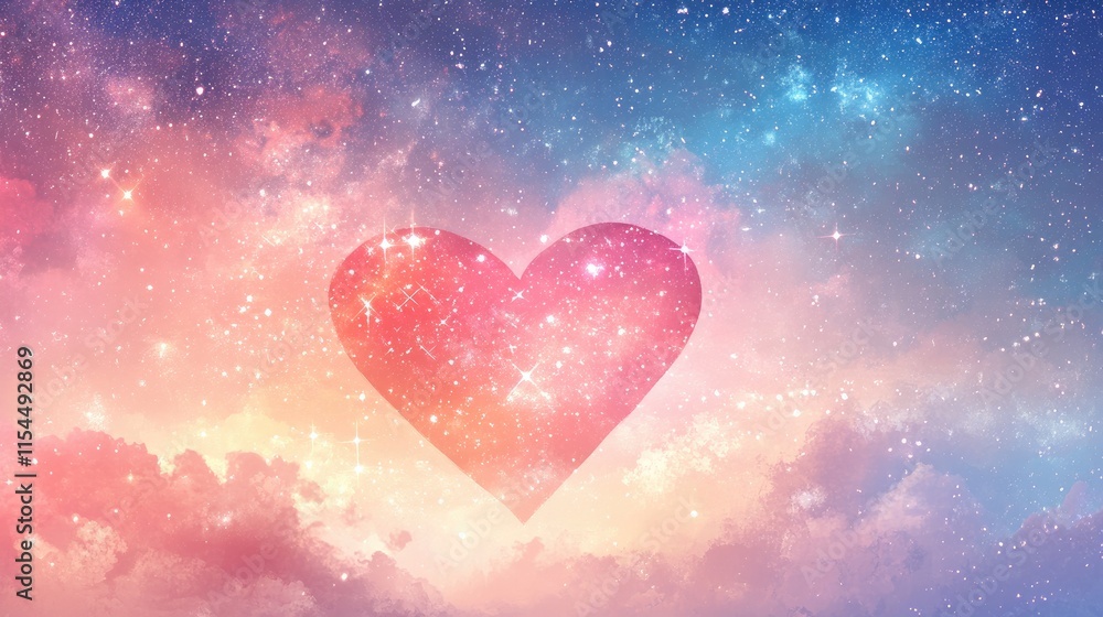 Cosmic Heart In A Pastel Sky Of Stars Cosmic Heart In A Pastel Sky Of Stars