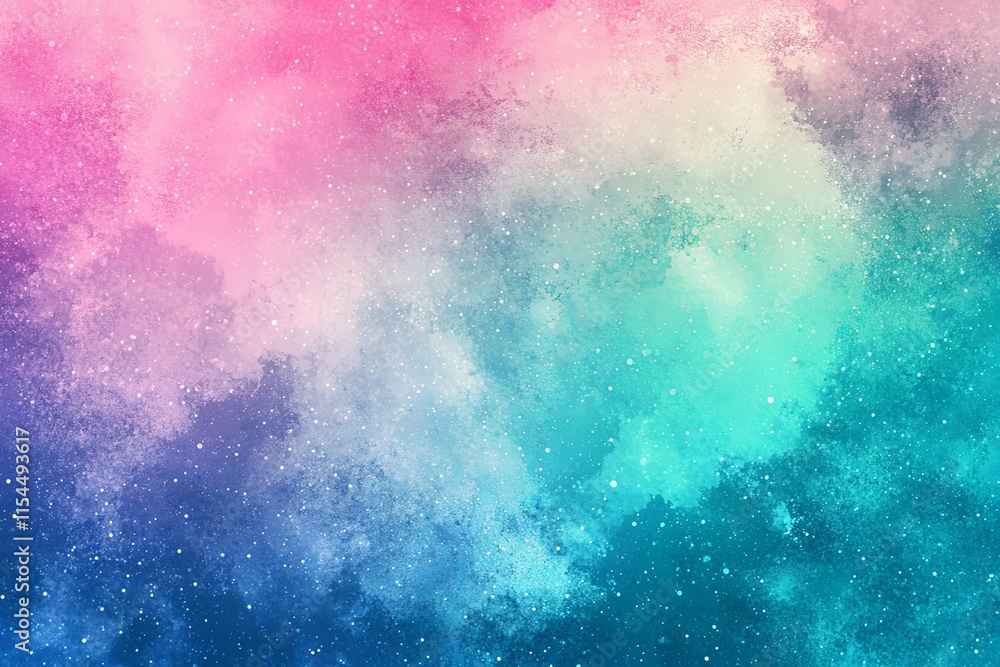 Fototapeta premium Celestial Watercolor Galaxy: A Dreamy Nightscape