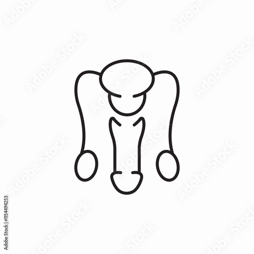 male genital organ insides icon sign vector