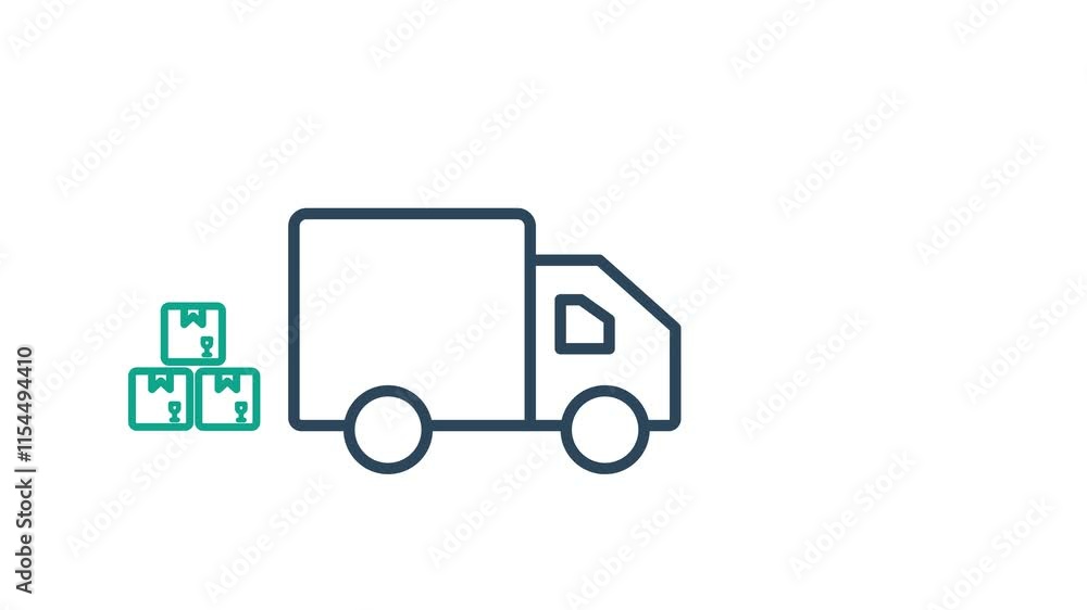 Delivery truck animated icon. animated icon related to transportation, logistics. suitable for user interface, provide visual feedback and more Delivery truck animated icon. animated icon related to transportation, logistics. suitable for user interface, provide visual feedback and more