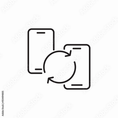 phone change icon sign vector