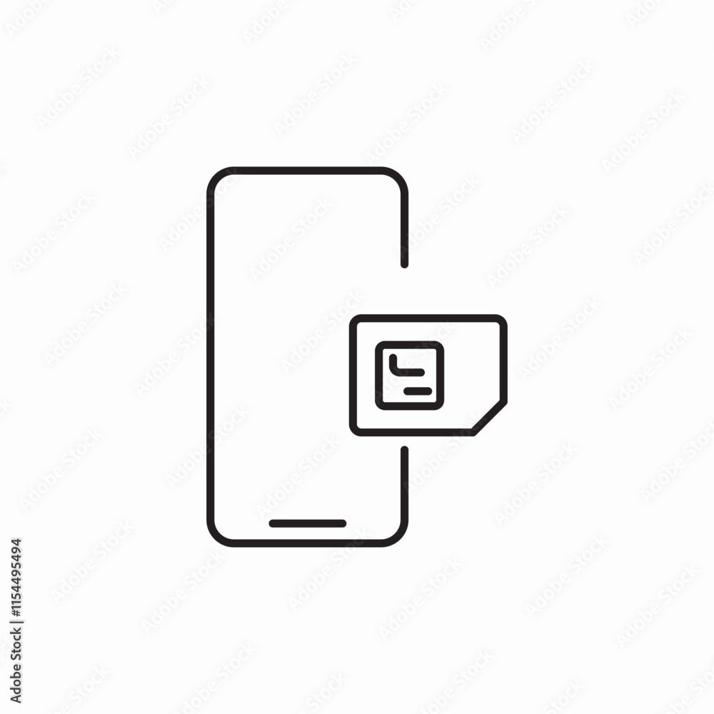 phone sim card icon sign vector phone sim card icon sign vector