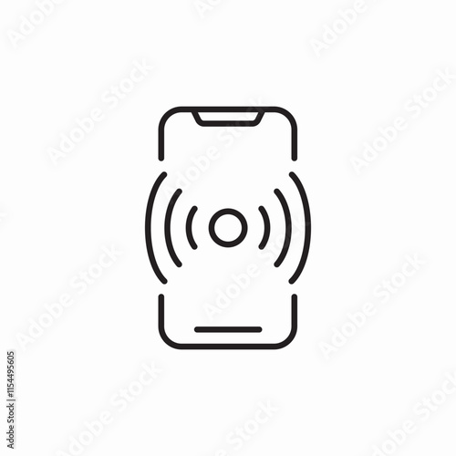 phone vibration icon sign vector