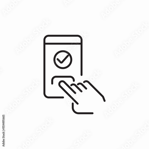 phone vote online icon sign vector