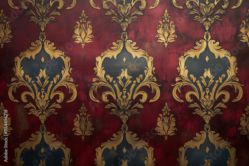 Elegant Damask Fabric Texture Regal Shades