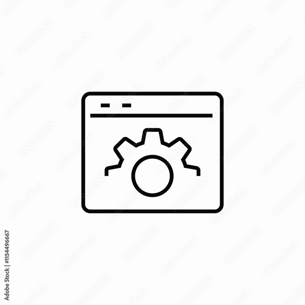 website settings icon sign vector website settings icon sign vector