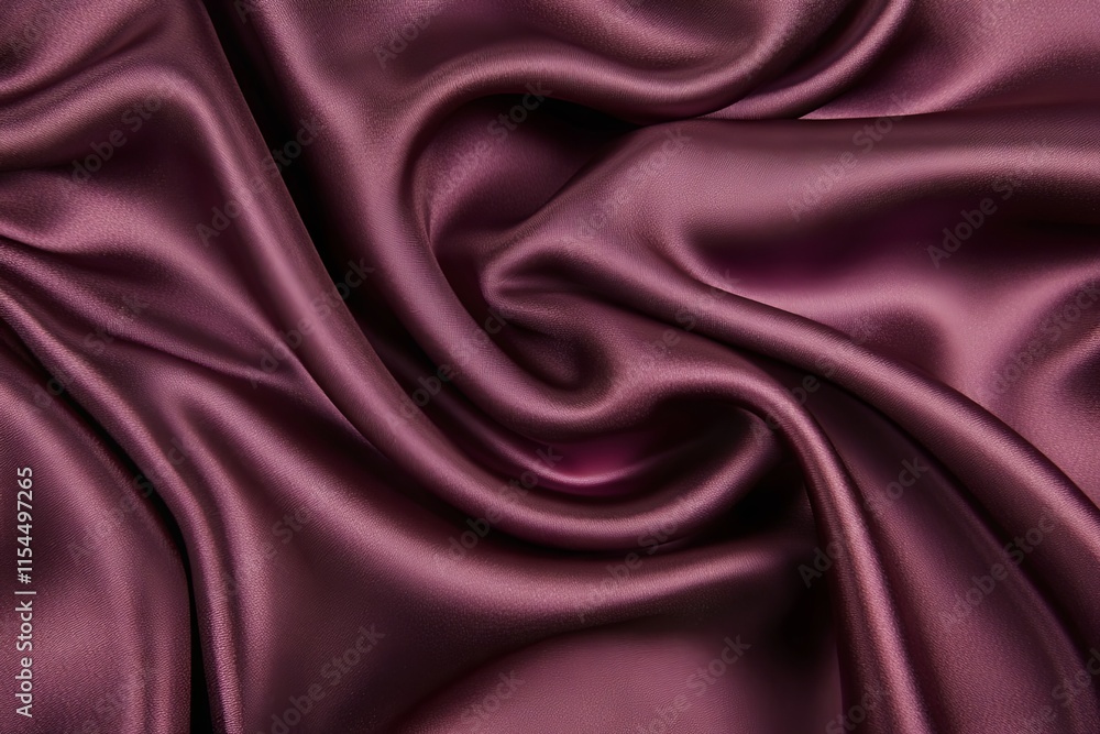 Obraz premium Deep Plum Silk Fabric Draped Luxuriously, Elegant and Smooth Texture