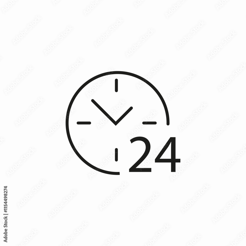 24 hours service icon sign vector 24 hours service icon sign vector