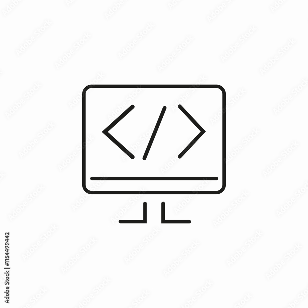 computer programming code icon sign vector computer programming code icon sign vector