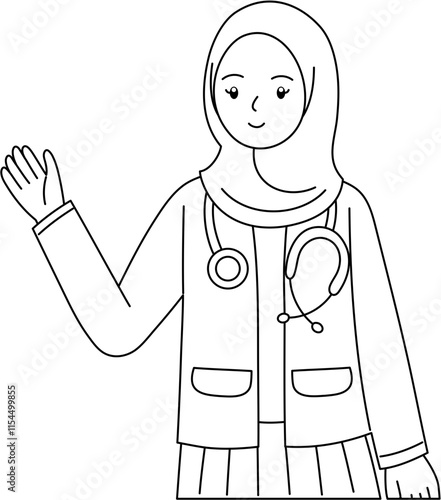 doctor outline coloring printable worksheet