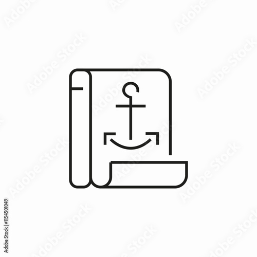 ship anchor icon sign vector