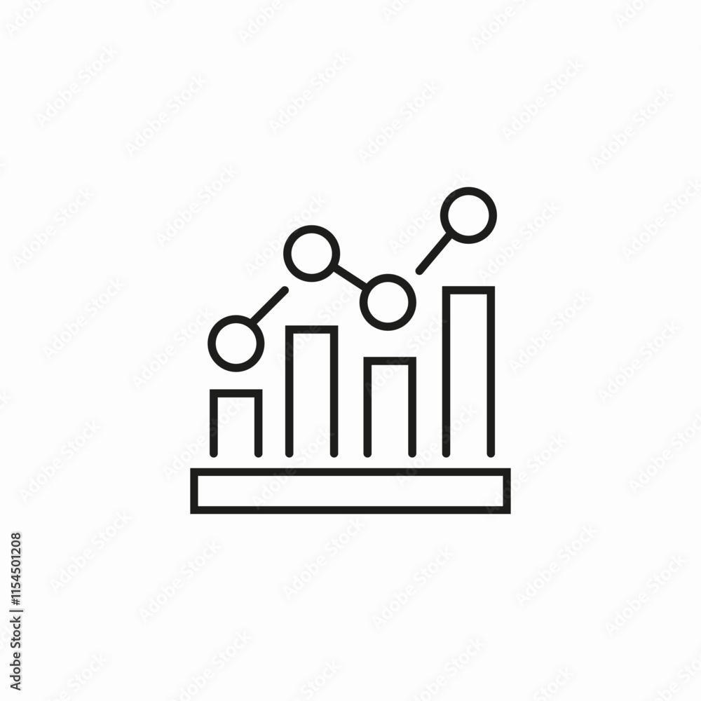 statistics analytics icon sign vector statistics analytics icon sign vector