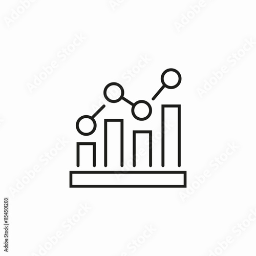 statistics analytics icon sign vector photo