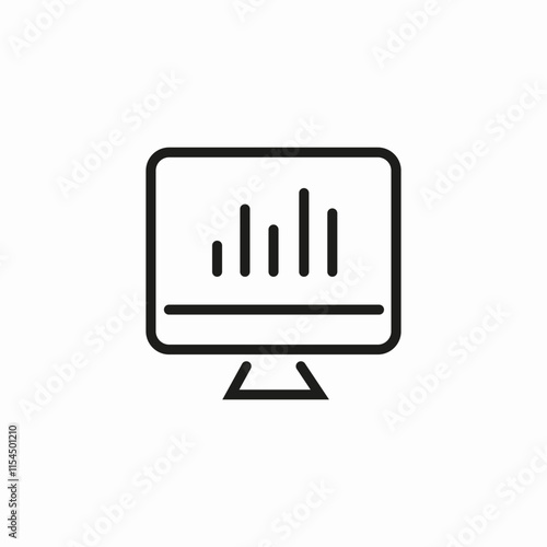 statistics computer icon sign vector