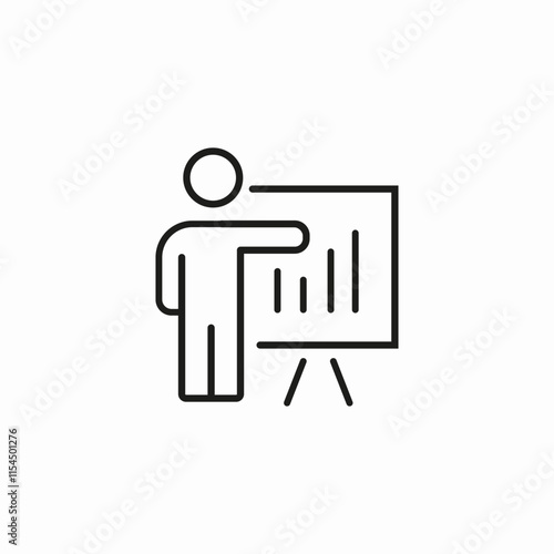 statistics presentation icon sign vector