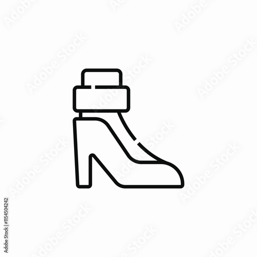 female shoes hills icon sign vector
