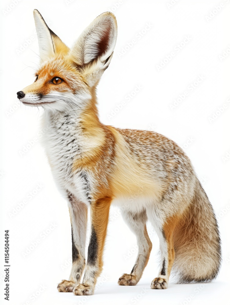 Fototapeta premium Majestic Fennec Fox Portrait: A Desert Dweller in Studio Elegance