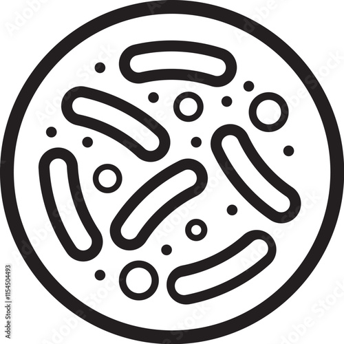 Probiotic strains icon of microorganisms illustration.
Ideal for training and institutional materials