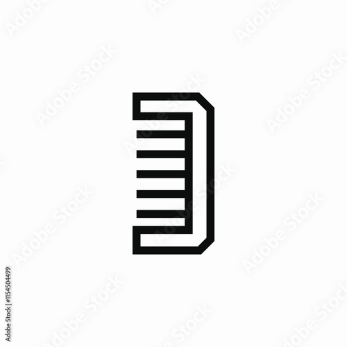 hair comb icon sign vector