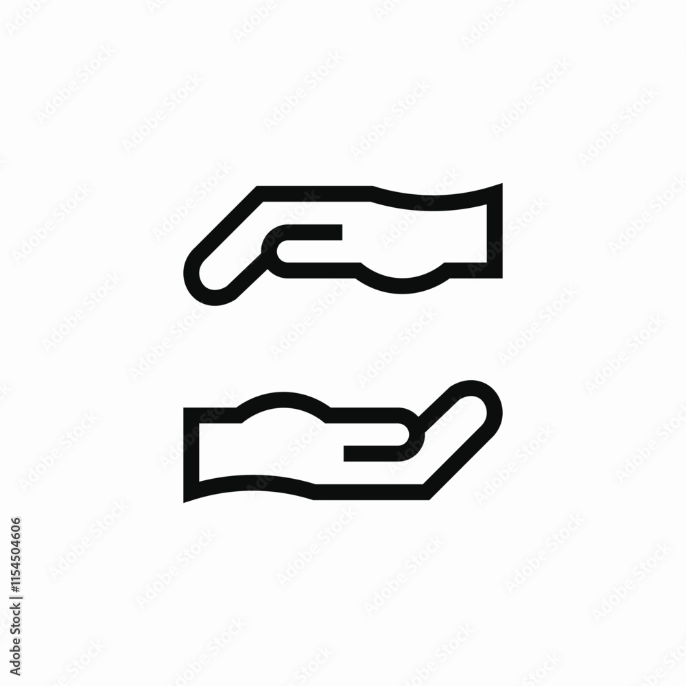 hands care icon sign vector hands care icon sign vector