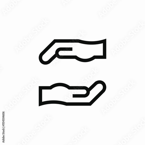 hands care icon sign vector